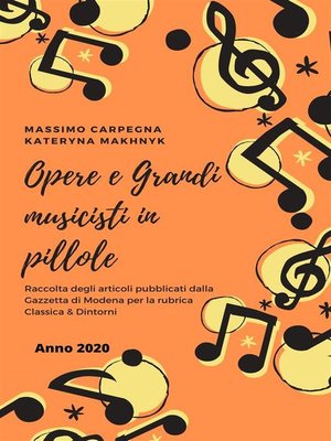 cover image of Opere e Grandi Musicisti in pillole